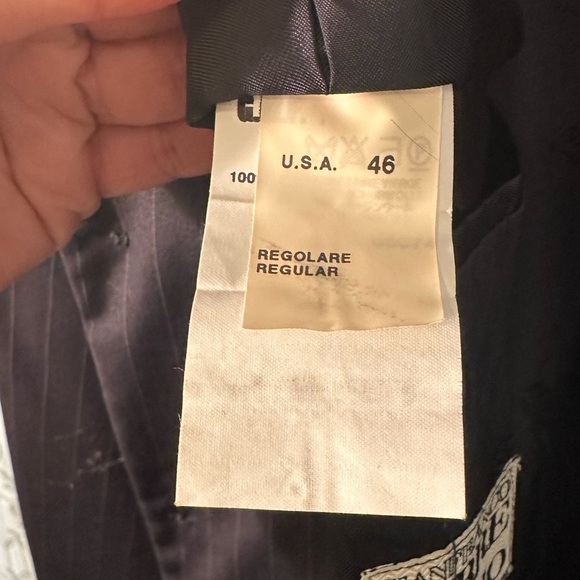 Gianfranco Ferre Studio Pinstripe Suit Jacket Blazer Made in Italy Wool Size 46 - Picture 3 of 8